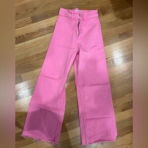Pink wide leg jeans. Very good condition.